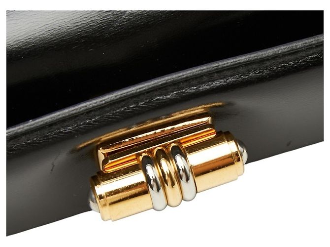 Borsa a tracolla in pelle nera Gucci Nero - vista 6