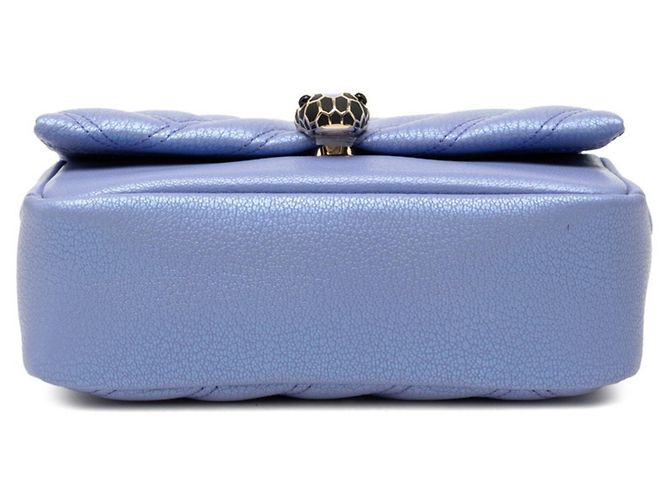 Bulgari Borsa a tracolla Bvlgari Serpenti Cabochon in pelle viola Porpora - vista 3