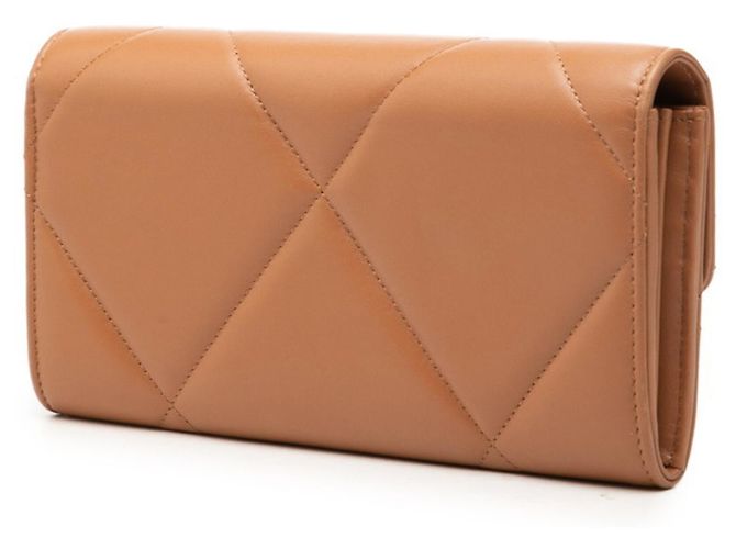 Cartera larga de piel de cordero marrón de Chanel Castaño - vista 2