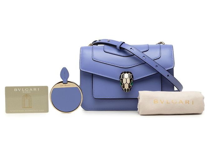 Bulgari Borsa a tracolla e spalla con catena Bvlgari Serpenti Forever Porpora - vista 6
