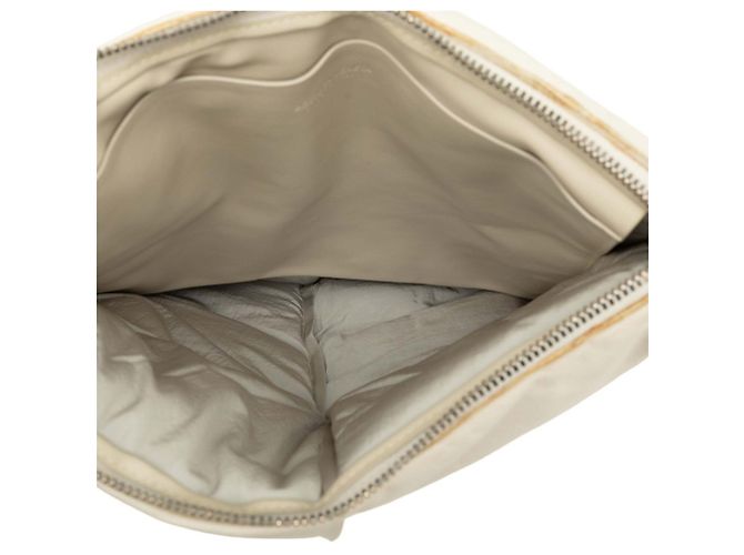 Borsa a pochette Bottega Veneta Maxi Intrecciato Bianco - vista 4