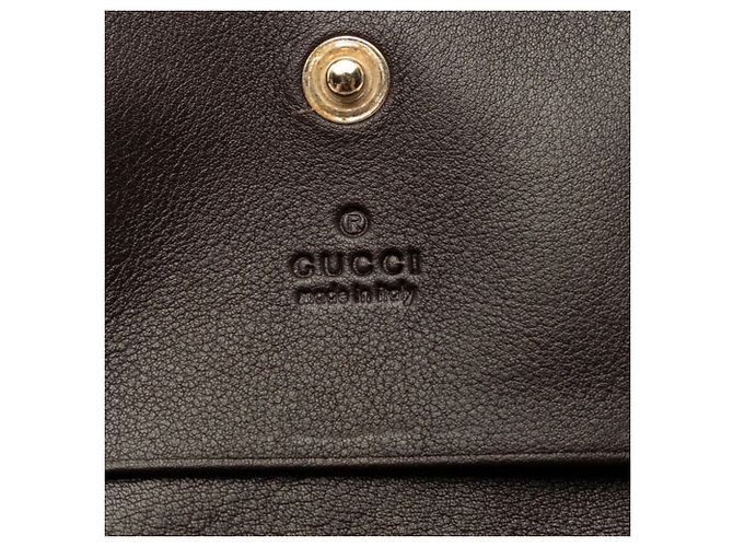 Tarjetero Gucci de piel marrón Microguccissima Castaño - vista 5