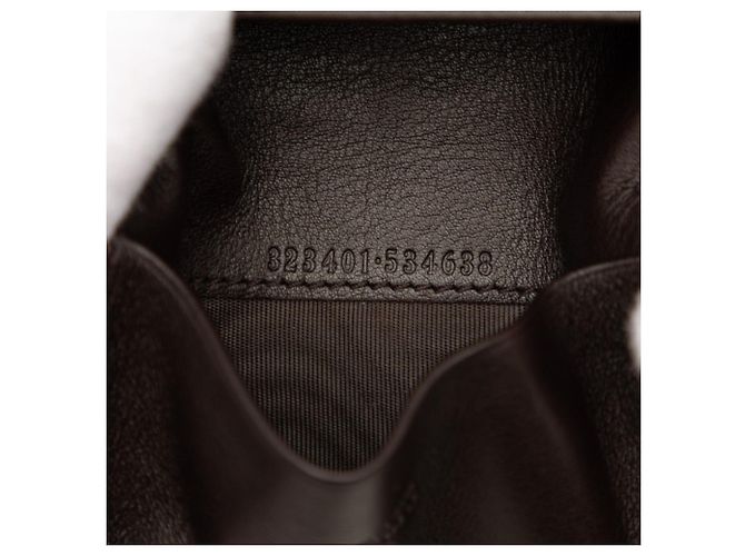 Tarjetero Gucci de piel marrón Microguccissima Castaño - vista 6