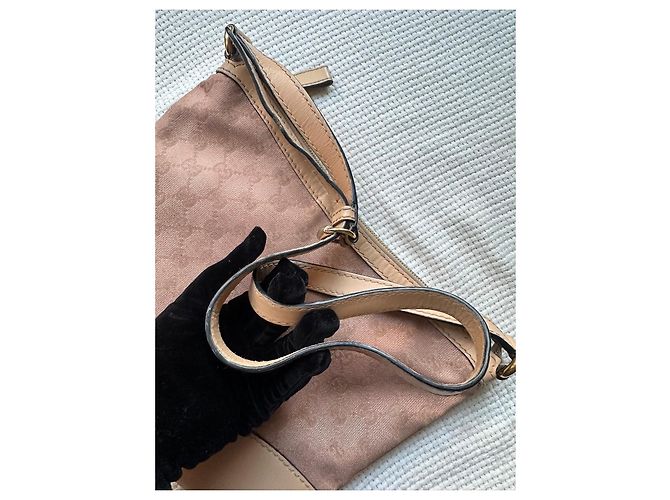 Borsa a tracolla Gucci Monogram Heart Rosa Beige - vista 10