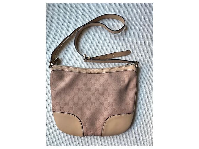 Borsa a tracolla Gucci Monogram Heart Rosa Beige - vista 2