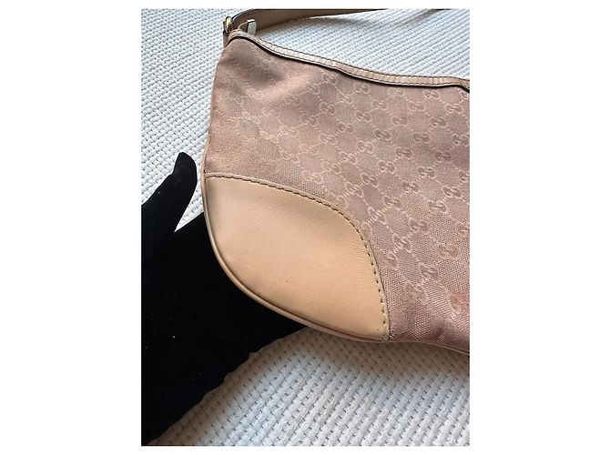 Borsa a tracolla Gucci Monogram Heart Rosa Beige - vista 6