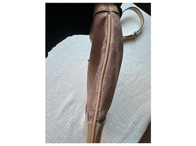 Borsa a tracolla Gucci Monogram Heart Rosa Beige - vista 8
