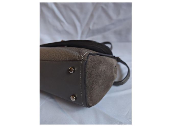 Borsa a tracolla Coach in pelle grigia Grigio - vista 11
