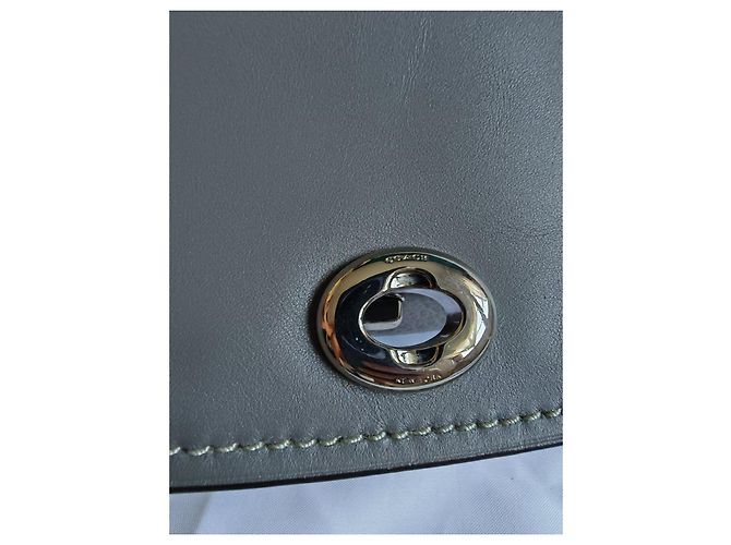 Borsa a tracolla Coach in pelle grigia Grigio - vista 18