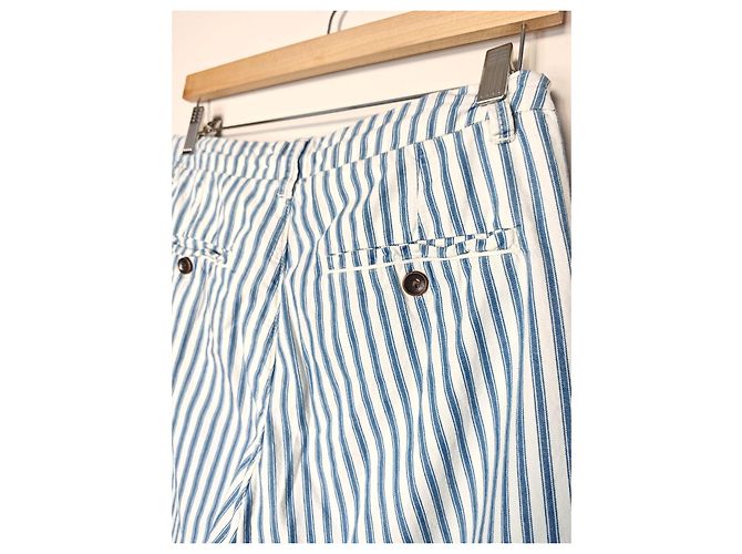 Pantalones a rayas MKT Studio Blanco Azul - vista 11