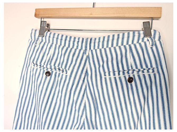 Pantalones a rayas MKT Studio Blanco Azul - vista 12