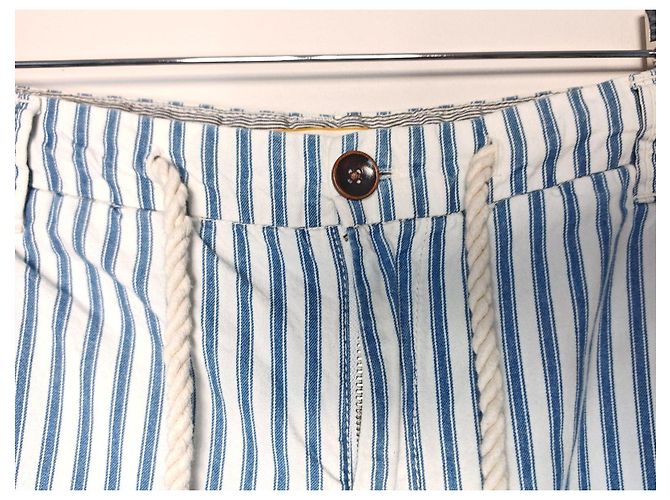 Pantalones a rayas MKT Studio Blanco Azul - vista 7