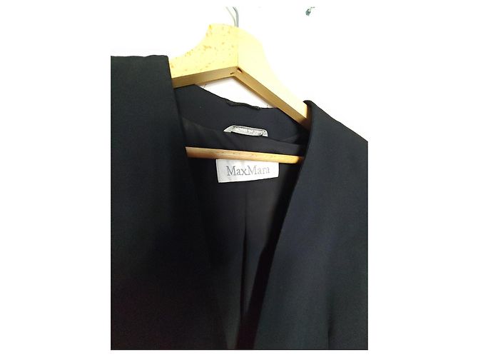 Max Mara Schwarzer Blazer mit Perlmuttknöpfen - Ansicht 4