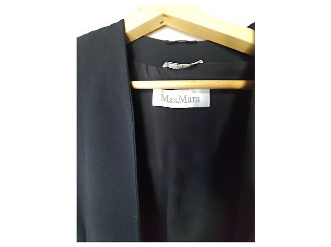 Max Mara Schwarzer Blazer mit Perlmuttknöpfen - Ansicht 7