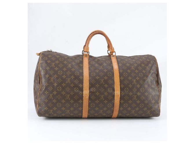 Borsa Boston Louis Vuitton Monogram Keepall 60 Marrone - vista 3