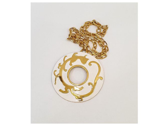 Autre Marque Collana "Dragon" Trifari placcata oro 18kt Bianco D'oro - vista 6