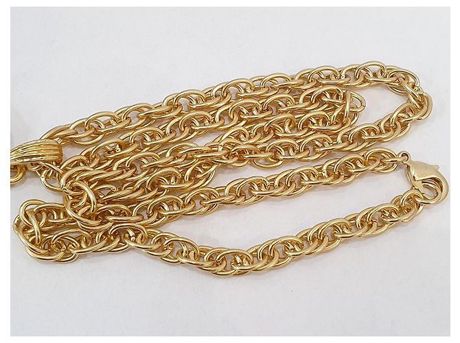 Kenneth Jay Lane Collana KJL con pendente a nappa Rosso Blu D'oro Verde - vista 8