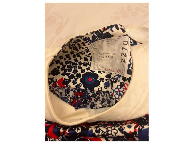 Paco Rabanne Top con stampa floreale blu, bianca e rossa Bianco Rosso Multicolore - vista 2