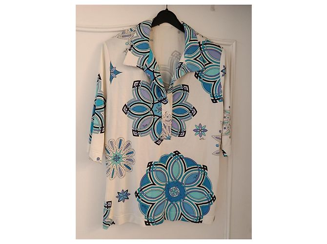 Polo Emilio Pucci Negro Blanco Azul Gris Azul claro - vista 2