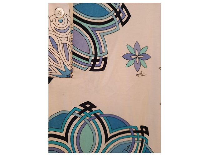 Polo Emilio Pucci Negro Blanco Azul Gris Azul claro - vista 3