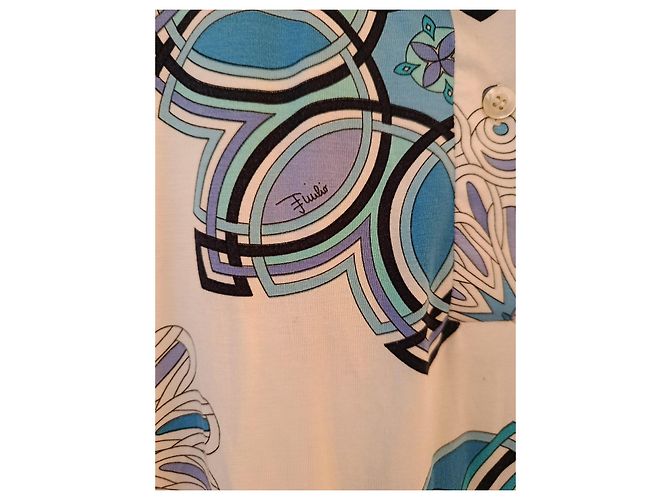Polo Emilio Pucci Negro Blanco Azul Gris Azul claro - vista 4