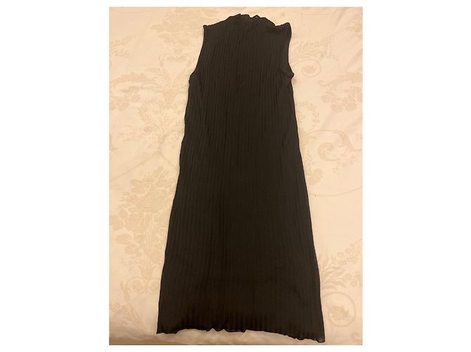 Balmain Vestido negro sin mangas con botones dorados - vista 4