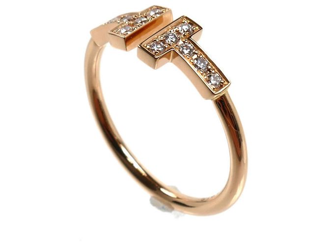 Tiffany & Co Anello Tiffany T Wire in oro rosa 18K con diamante - vista 2