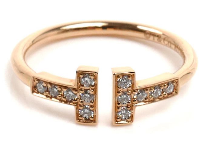 Tiffany & Co Anello Tiffany T Wire in oro rosa 18K con diamante - vista 3