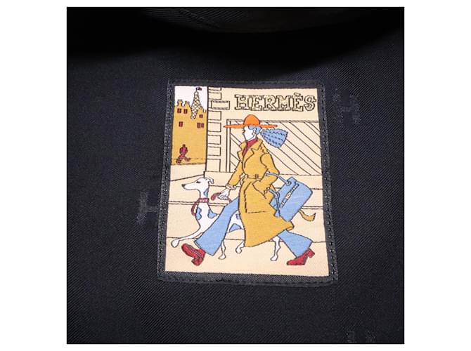 Hermès Basco in cashmere Hermes Saint-Honoré Nero - vista 10