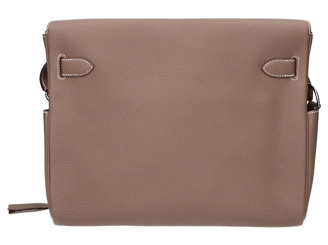 Hermès Borsa a tracolla Hermes Togo Etoupe Gray Taupe - vista 3