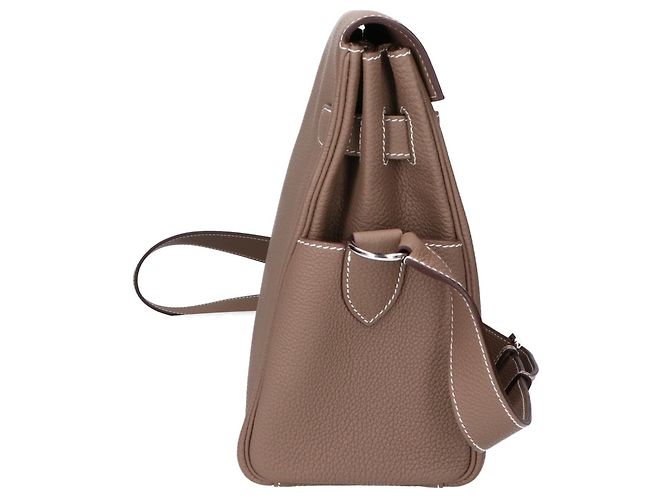 Hermès Borsa a tracolla Hermes Togo Etoupe Gray Taupe - vista 4