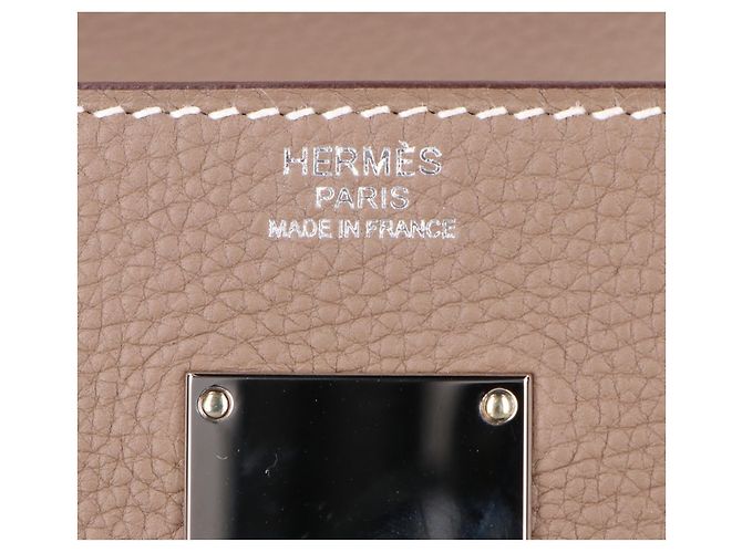 Hermès Borsa a tracolla Hermes Togo Etoupe Gray Taupe - vista 6