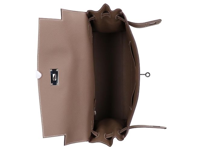 Hermès Borsa a tracolla Hermes Togo Etoupe Gray Taupe - vista 7