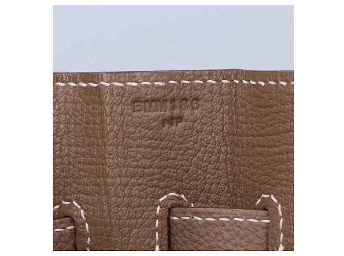 Hermès Borsa a tracolla Hermes Togo Etoupe Gray Taupe - vista 8