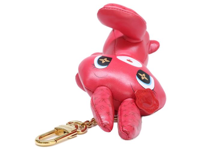 Portachiavi in pelle rosa Louis Vuitton - vista 5