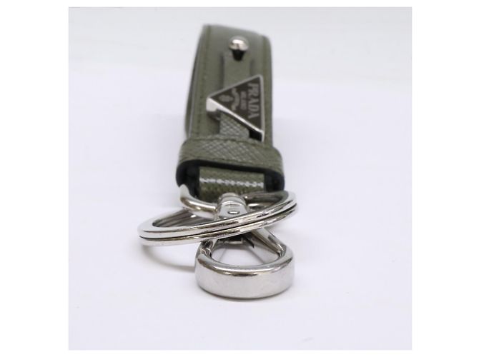 Prada Saffiano Leather Keyring Green - view 3