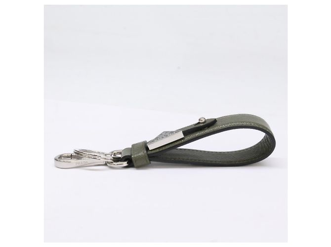Prada Saffiano Leather Keyring Green - view 4