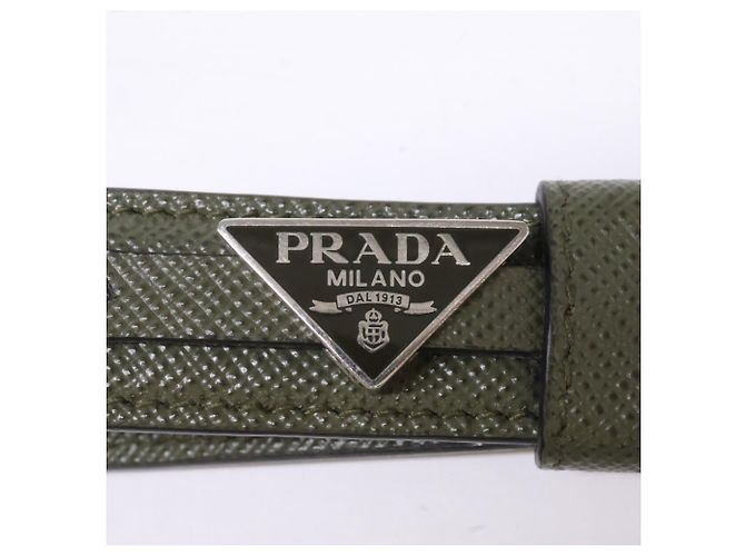 Prada Saffiano Leather Keyring Green - view 7