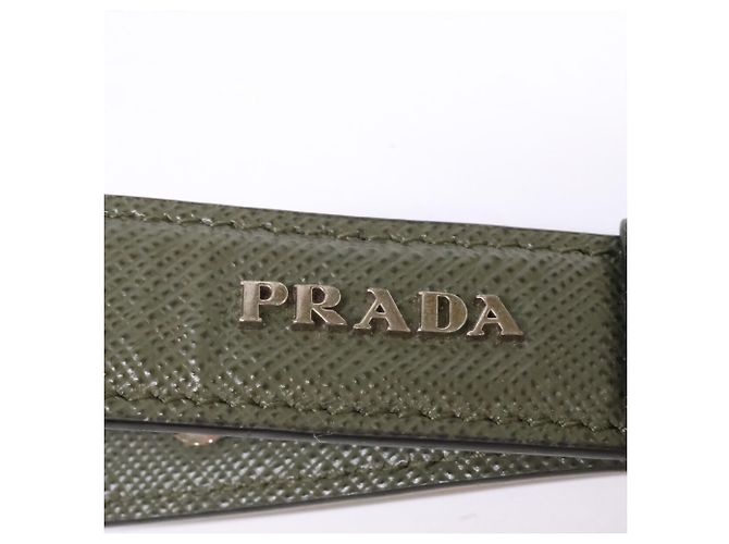 Prada Saffiano Leather Keyring Green - view 8