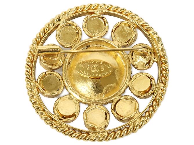 Spilla Cerchio Chanel Gripoix D'oro - vista 2