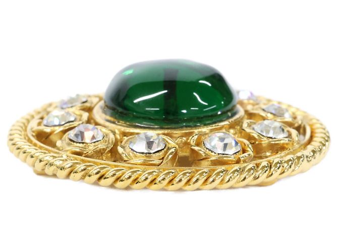 Spilla Cerchio Chanel Gripoix D'oro - vista 3