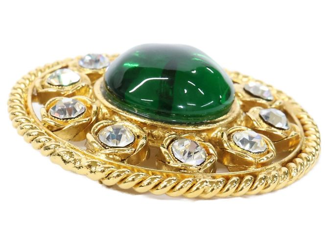 Spilla Cerchio Chanel Gripoix D'oro - vista 4