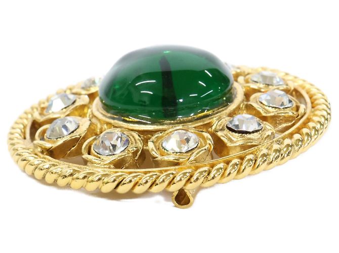Spilla Cerchio Chanel Gripoix D'oro - vista 6