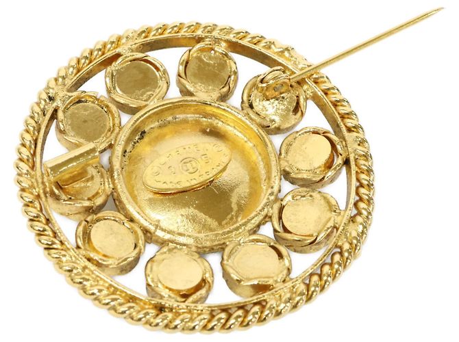 Spilla Cerchio Chanel Gripoix D'oro - vista 7