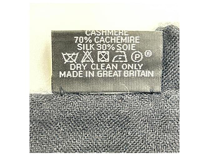 Hermès Stola Hermes in cashmere e seta Navy Blu navy - vista 4