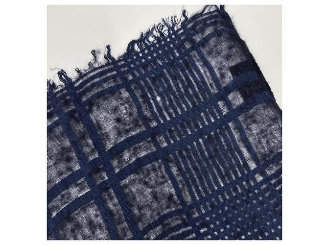 Hermès Hermes Navy Kaschmir x Seide Karostola Marineblau - Ansicht 6