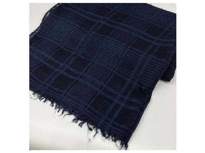 Hermès Hermes Navy Kaschmir x Seide Karostola Marineblau - Ansicht 9