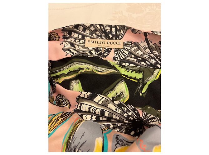 Vestido estampado Emilio Pucci Negro Rosa Blanco Multicolor Verde - vista 2