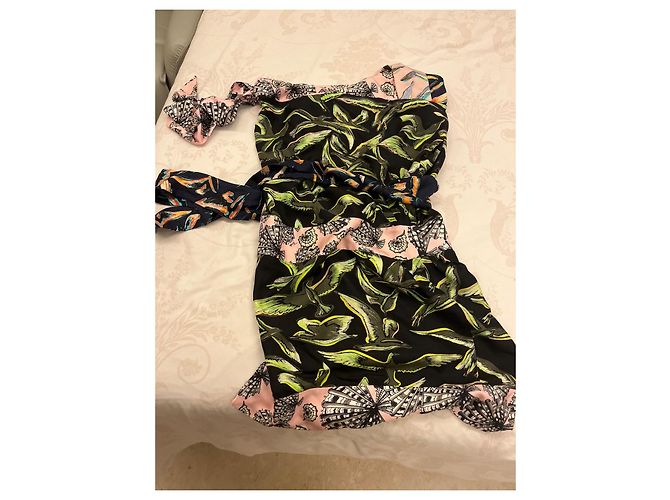 Vestido estampado Emilio Pucci Negro Rosa Blanco Multicolor Verde - vista 3