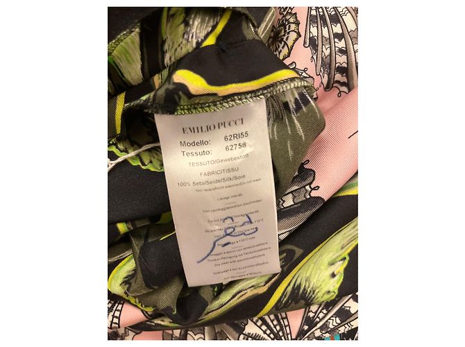Vestido estampado Emilio Pucci Negro Rosa Blanco Multicolor Verde - vista 4
